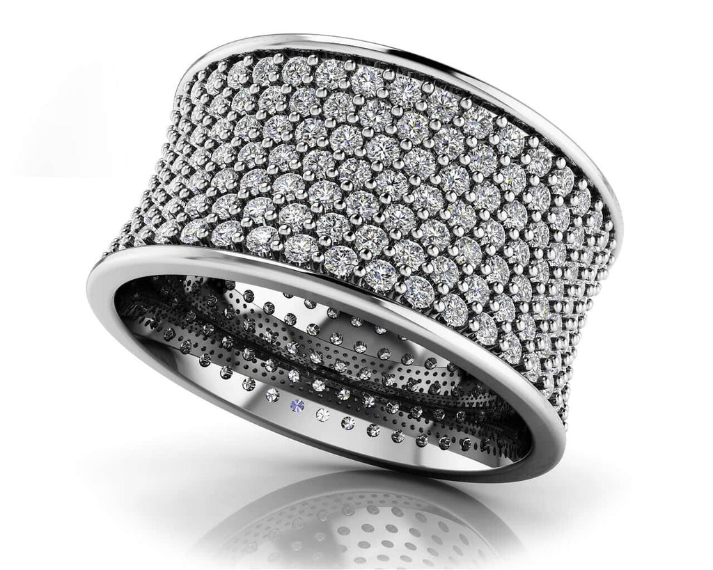 Diamond Eternity Ring With Seven Rows Diamond with 2.58 ct.(finished) 1.2mm - Luxury Time NYC