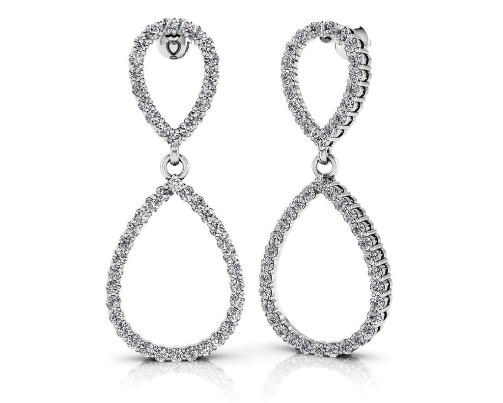 Diamond Figure Eight Earrings Lab - Grown Diamond with 0.67 ct.(finished) 1.1mm - Luxury Time NYC