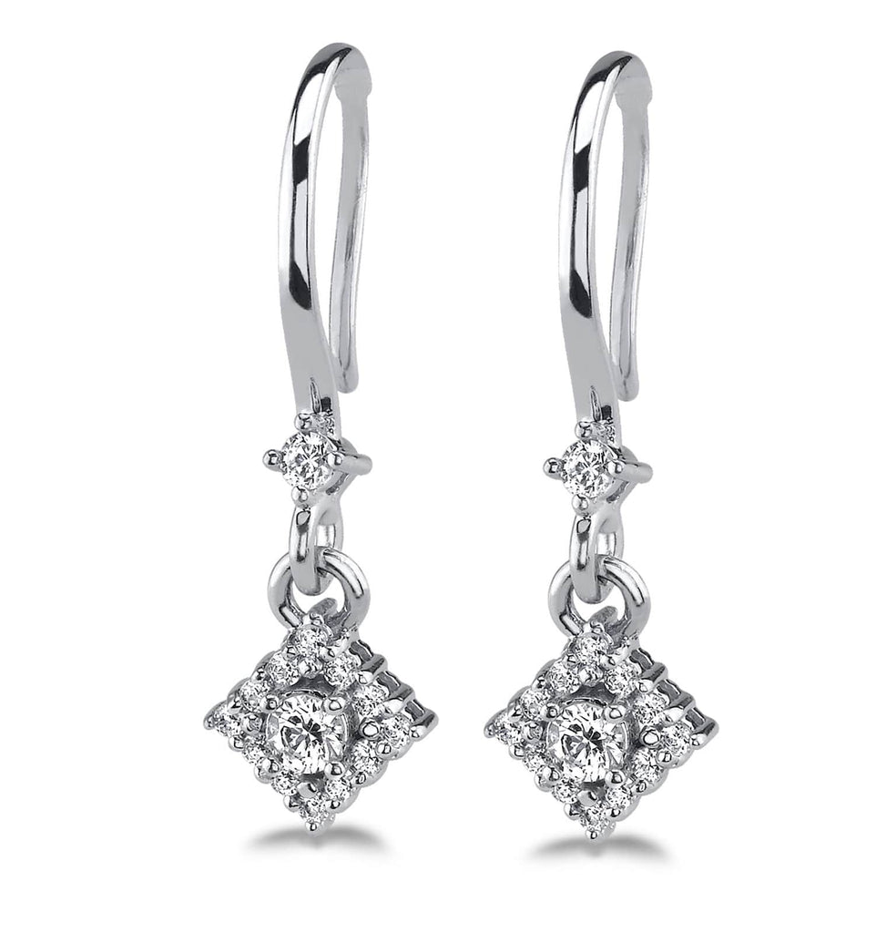 Diamond Filled Diamond Drop Lab - Grown Diamond Earrings with 0.41 ct.(finished) 1.2mm, 2mm, 2.7mm - Luxury Time NYC