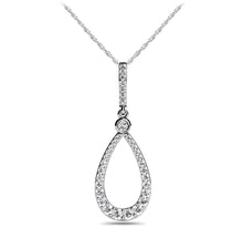 Load image into Gallery viewer, Diamond Lined Designer Teardrop Diamond Pendant with 0.65 ct.(finished) - Luxury Time NYC