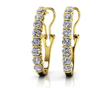 Load image into Gallery viewer, Diamond Oval Shape Diamond Hoop Earrings with 0.48 ct.(finished) 1.9mm - Luxury Time NYC