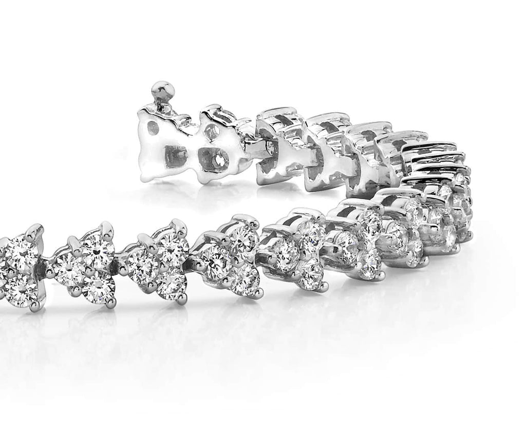 Diamond Pyramid Design Bracelet Lab - Grown Diamond with 7.98 ct.(finished) 3.0mm - Luxury Time NYC