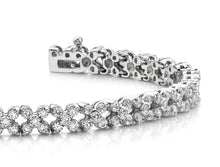 Load image into Gallery viewer, Diamond Round Flower Bracelet Lab - Grown Diamond with 3.91 ct.(finished) 1.8mm, 1.8mm - Luxury Time NYC