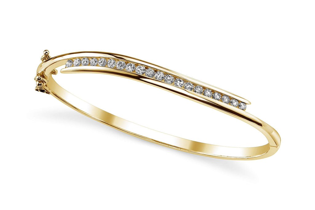 Diamond Row Bangle Diamond with 1.10 ct.(finished) 2.4mm - Luxury Time NYC