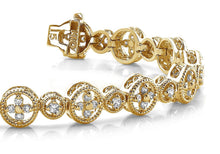 Load image into Gallery viewer, Diamond Sand Dollar Diamond Bracelet with 1.40 ct.(finished) 1.5mm, 2mm - Luxury Time NYC