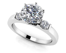 Load image into Gallery viewer, Diamond Side Accent Solitaire Diamond with 1.09 ct. (1.00 ct. center diamond) - Luxury Time NYC