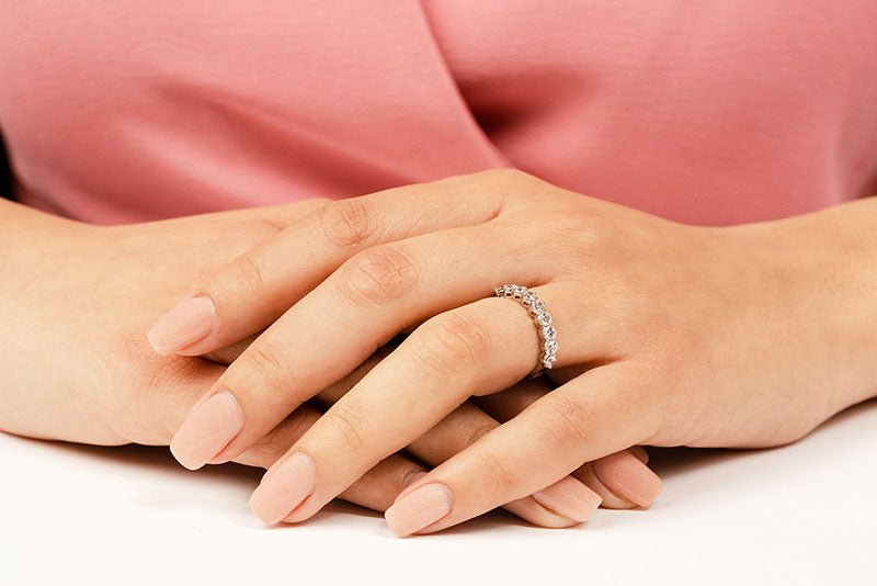 Diamond Splendor Lab - Grown Diamond Anniversary Ring with 0.60 ct.(finished) 2.5mm - Luxury Time NYC