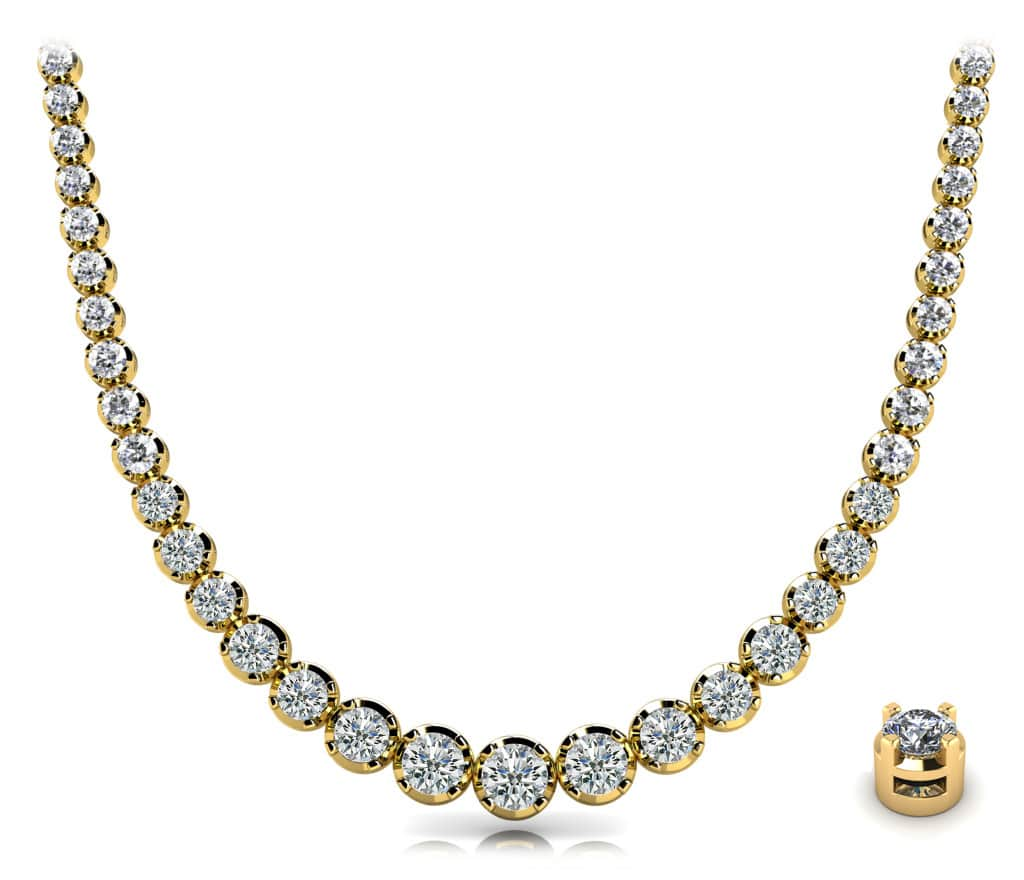 Diamond Strand Necklace In Diamond with 11.04 ct.(finished) - Luxury Time NYC