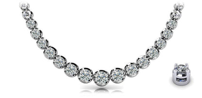 Diamond Strand Necklace In Diamond with 8.98 ct.(finished) - Luxury Time NYC