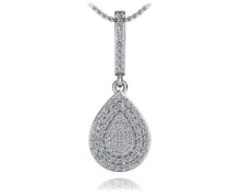 Load image into Gallery viewer, Diamond Teardrop Shaped Drop Diamond Pendant with 0.54 ct.(finished) 1.2mm - Luxury Time NYC