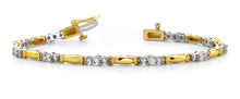 Load image into Gallery viewer, Diamond Triplet Diamond Bracelet with 1.50 ct.(finished) 1.9mm, 2.9mm - Luxury Time NYC