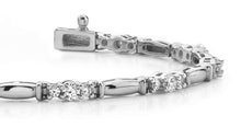 Load image into Gallery viewer, Diamond Triplet Diamond Bracelet with 1.50 ct.(finished) 1.9mm, 2.9mm - Luxury Time NYC