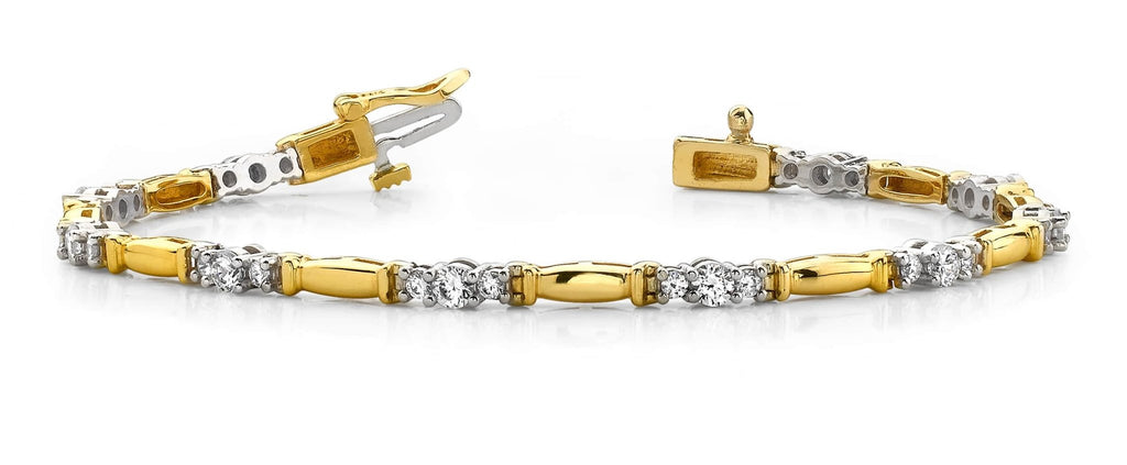 Diamond Triplet Lab - Grown Diamond Bracelet with 2.00 ct.(finished) 2.5mm, 3mm - Luxury Time NYC