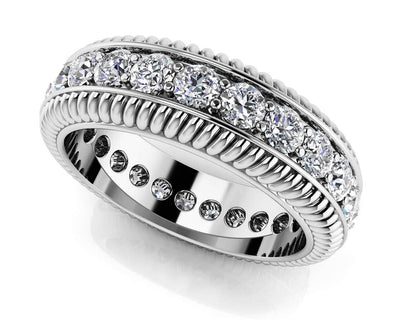 Diamond Twined Eternity Diamond Ring with 1.50 ct.(finished) 2.5mm - Luxury Time NYC