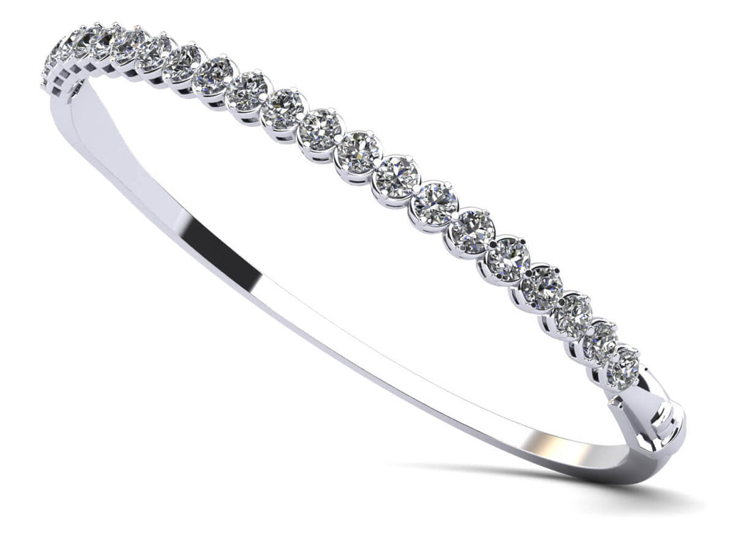 Divinely Dazzling Bangle Diamond Bracelet with 1.06 ct.(finished) 2mm - Luxury Time NYC