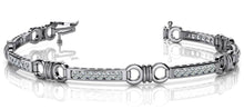 Load image into Gallery viewer, Double Circle Channel Diamond Bracelet with 0.76 ct.(finished) 1.5mm - Luxury Time NYC