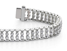 Load image into Gallery viewer, Double Diamond Candlestick Diamond Bracelet with 2.01 ct.(finished) 1.7mm - Luxury Time NYC