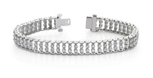 Load image into Gallery viewer, Double Diamond Candlestick Diamond Bracelet with 2.01 ct.(finished) 1.7mm - Luxury Time NYC