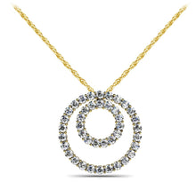 Load image into Gallery viewer, Double Diamond Circle Diamond Pendant with 0.59 ct.(finished) 1.4mm - Luxury Time NYC