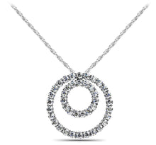 Load image into Gallery viewer, Double Diamond Circle Diamond Pendant with 0.59 ct.(finished) 1.4mm - Luxury Time NYC