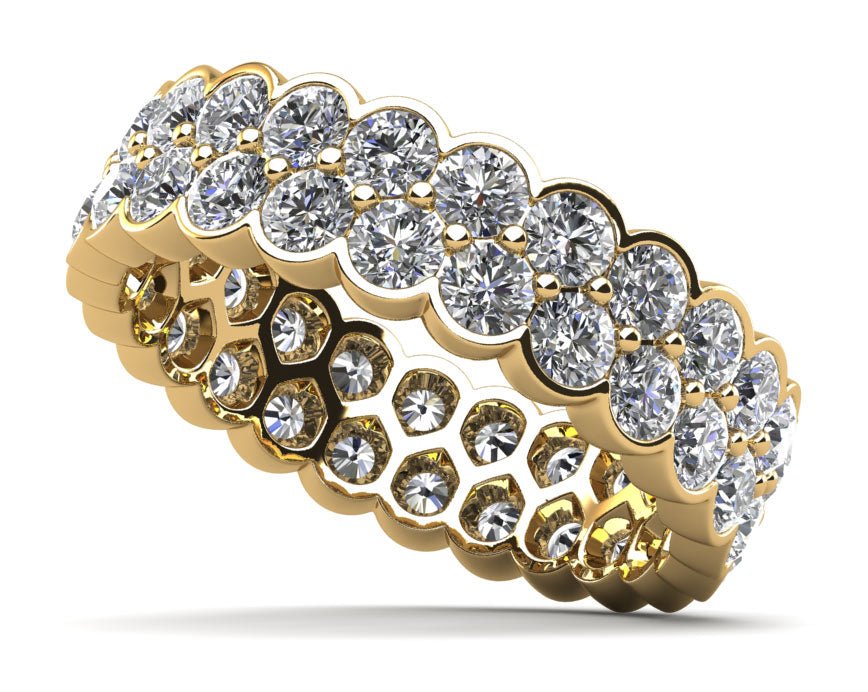 Double Diamond Eternity Diamond Ring with 2.26 ct.(finished) 2.3mm - Luxury Time NYC