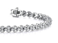 Load image into Gallery viewer, Double Diamond Stacked Bracelet Lab - Grown Diamond with 2.97 ct.(finished) 1.75mm - Luxury Time NYC