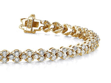 Load image into Gallery viewer, Double Diamond Stacked Bracelet Lab - Grown Diamond with 4.06 ct.(finished) 2mm - Luxury Time NYC