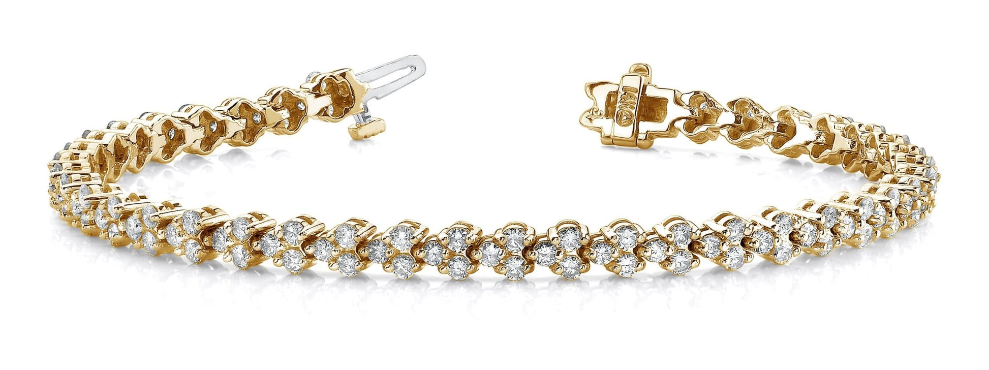 Double Diamond Stacked Bracelet Lab - Grown Diamond with 6.02 ct.(finished) 2.5mm - Luxury Time NYC
