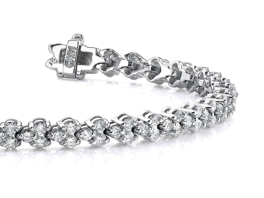 Double Diamond Stacked Bracelet Lab - Grown Diamond with 6.02 ct.(finished) 2.5mm - Luxury Time NYC