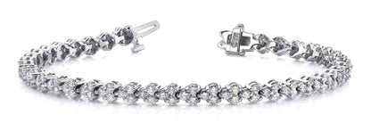 Double Diamond Stacked Bracelet Lab - Grown Diamond with 6.02 ct.(finished) 2.5mm - Luxury Time NYC