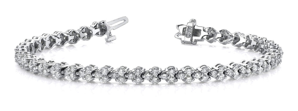 Double Diamond Stacked Bracelet Lab - Grown Diamond with 6.02 ct.(finished) 2.5mm - Luxury Time NYC