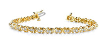 Load image into Gallery viewer, Double Diamond X Link Diamond Bracelet with 1.23 ct.(finished) 1.8mm - Luxury Time NYC