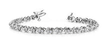 Load image into Gallery viewer, Double Diamond X Link Diamond Bracelet with 1.23 ct.(finished) 1.8mm - Luxury Time NYC