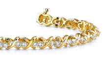 Load image into Gallery viewer, Double Diamond X Link Diamond Bracelet with 1.23 ct.(finished) 1.8mm - Luxury Time NYC