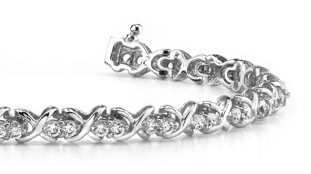 Double Diamond X Link Lab - Grown Diamond Bracelet with 3.02 ct.(finished) 2.6mm - Luxury Time NYC