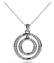 Load image into Gallery viewer, Double Drop Circle Diamond Pendant with 0.41 ct.(finished) 1.1mm, 1.2mm, 1.4mm - Luxury Time NYC