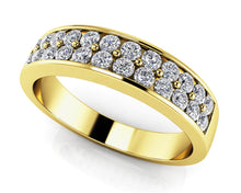 Load image into Gallery viewer, Double Row ab - Grown Diamond Band with 0.79 ct.(finished) 2mm - Luxury Time NYC