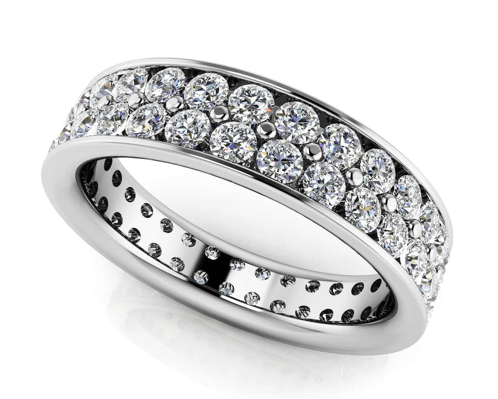 Double Row Channel Set Eternity Band Diamond with 1.04 ct.(finished) 1.4mm - Luxury Time NYC