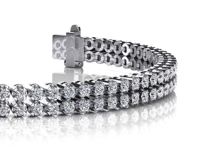 Double Row Diamond Bracelet with 3.69 ct.(finished) 1.8mm - Luxury Time NYC