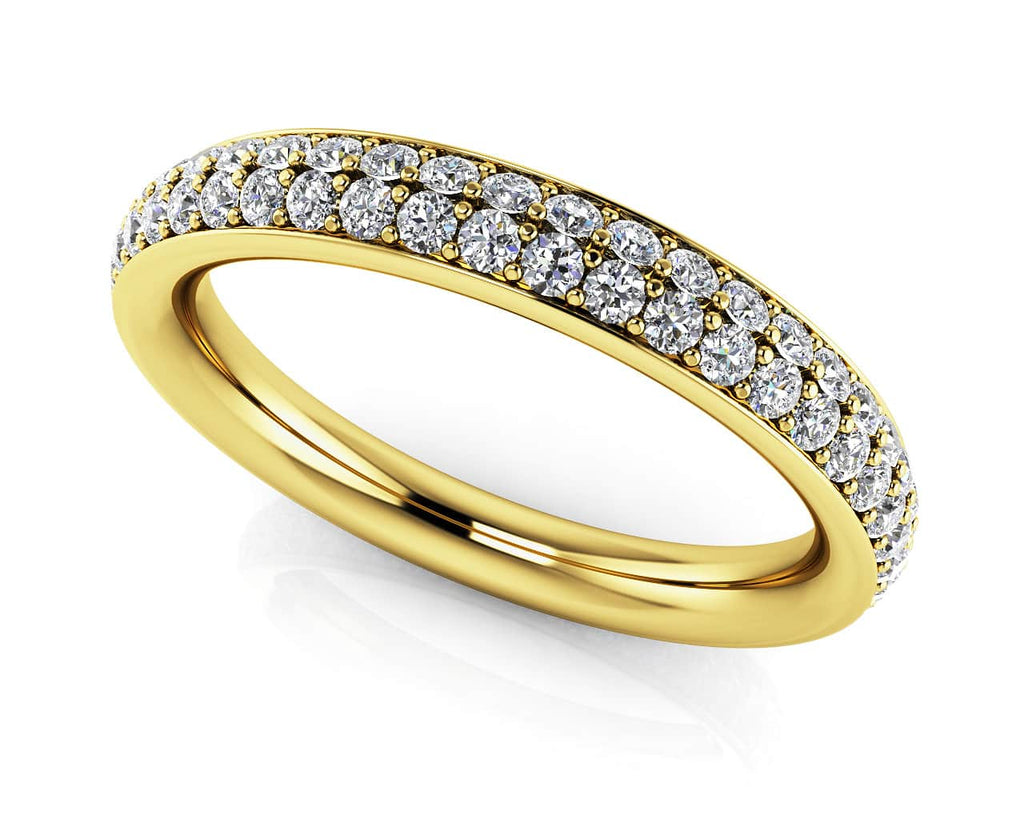 Double Row Diamond Eternity Wedding Band Diamond with 0.77 ct.(finished) 1.2mm - Luxury Time NYC