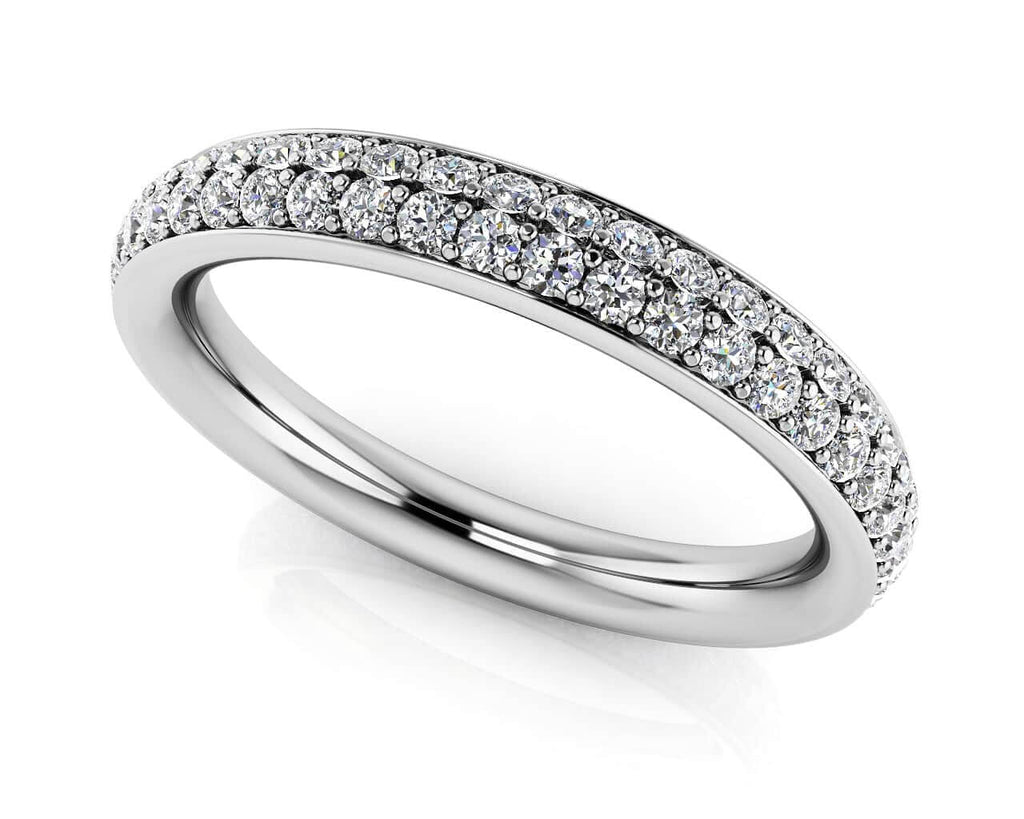 Double Row Diamond Eternity Wedding Band Diamond with 1.54 ct.(finished) 1.7mm - Luxury Time NYC