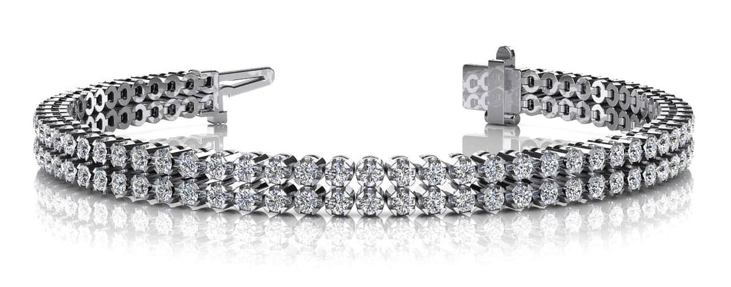 Double Row Lab - Grown Diamond Bracelet with 3.69 ct.(finished) 1.8mm - Luxury Time NYC