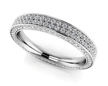 Load image into Gallery viewer, Double Row Prong Set Eternity Band Diamond with 1.44 ct.(finished) 1mm, 1.3mm - Luxury Time NYC