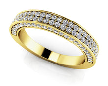 Load image into Gallery viewer, Double Row Shared Prong ab - Grown Diamond Band with 0.50 ct.(finished) 1mm - Luxury Time NYC