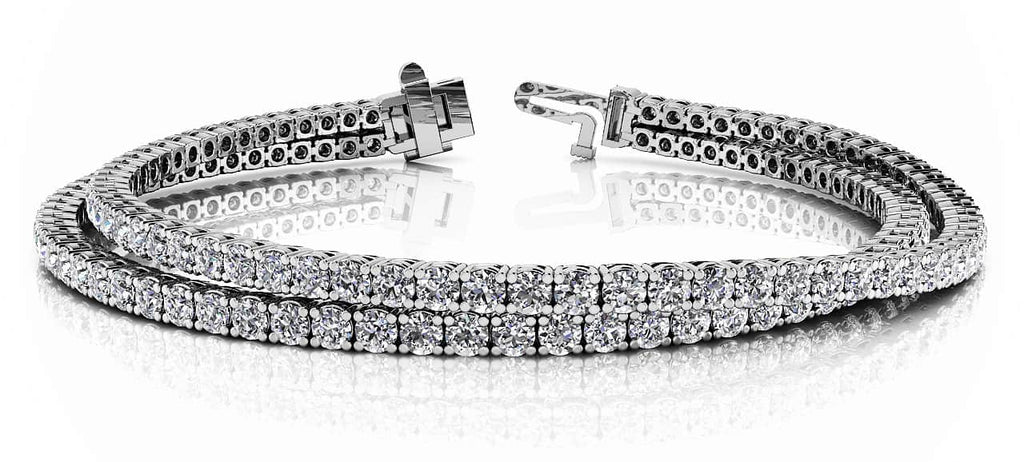 Double Strand Flexible Diamond Bracelet with 7.56 ct.(finished) 2.5mm - Luxury Time NYC