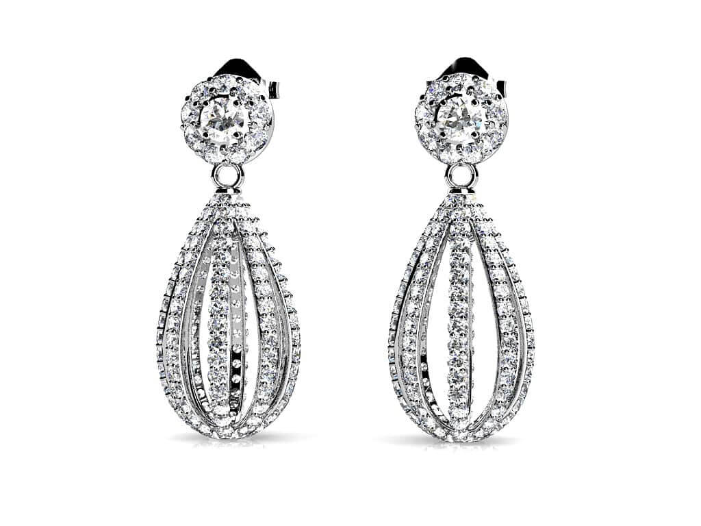 Dreamy Diamond Drop Lab - Grown Diamond Earrings with 2.28 ct.(finished) 1.1mm, 1.7mm, 2.5mm - Luxury Time NYC