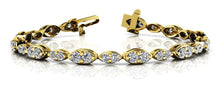 Load image into Gallery viewer, Dual Marquise Link Diamond Bracelet with 3.46 ct.(finished) 2.3mm, 2.9mm - Luxury Time NYC