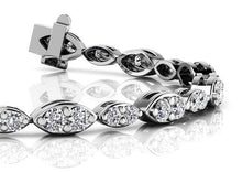 Load image into Gallery viewer, Dual Marquise Link Diamond Bracelet with 3.46 ct.(finished) 2.3mm, 2.9mm - Luxury Time NYC