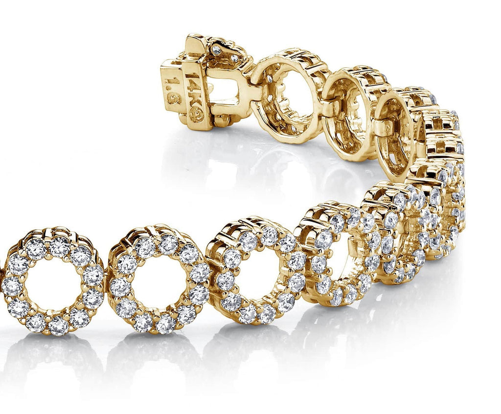 Dynamic Diamond Circle Link Diamond Bracelet with 5.06 ct.(finished) 1.6mm - Luxury Time NYC