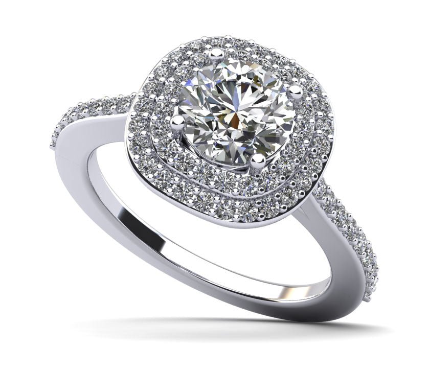 Effervescent Diamond Engagement Ring with 0.74 ct. (0.35 ct. center diamond) - Luxury Time NYC